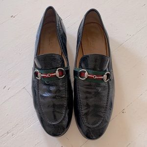 Gucci Iconic Red and Green Strip Horsebit Loafers